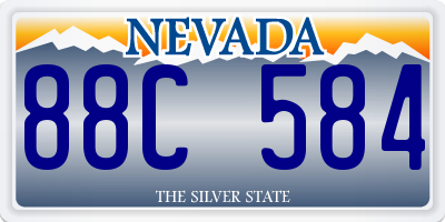 NV license plate 88C584