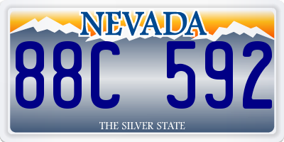 NV license plate 88C592