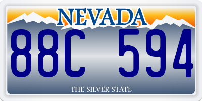 NV license plate 88C594