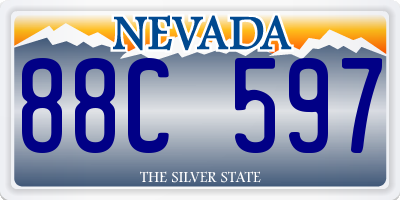 NV license plate 88C597