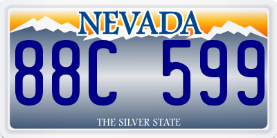 NV license plate 88C599