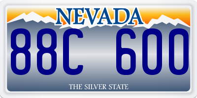 NV license plate 88C600