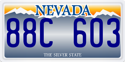 NV license plate 88C603