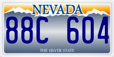 NV license plate 88C604