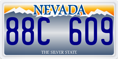 NV license plate 88C609