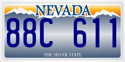 NV license plate 88C611