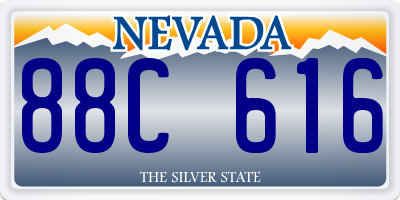 NV license plate 88C616