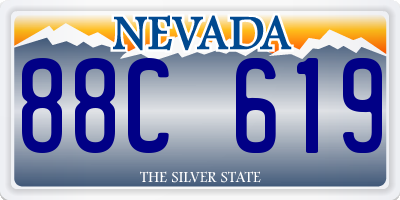 NV license plate 88C619