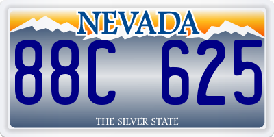 NV license plate 88C625