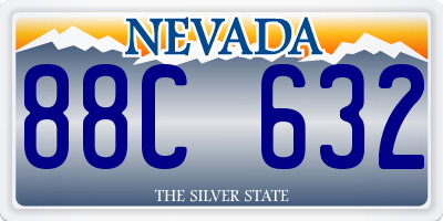 NV license plate 88C632