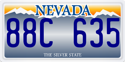 NV license plate 88C635