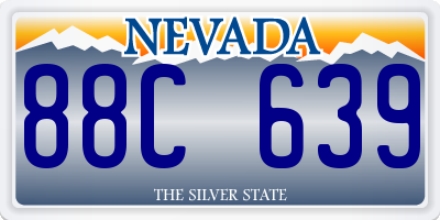 NV license plate 88C639