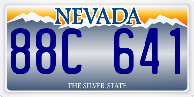 NV license plate 88C641