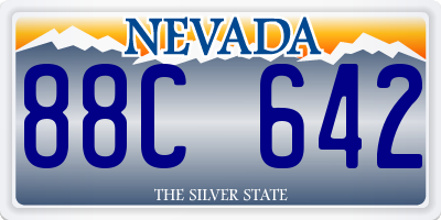 NV license plate 88C642