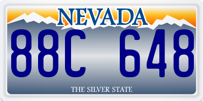 NV license plate 88C648