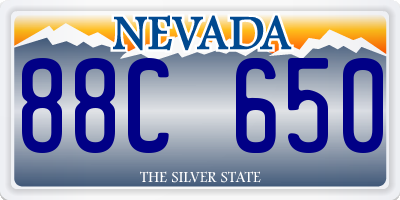 NV license plate 88C650