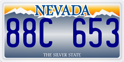 NV license plate 88C653