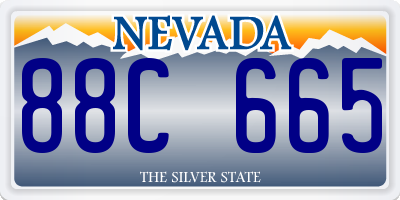 NV license plate 88C665