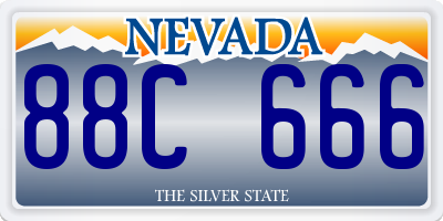 NV license plate 88C666