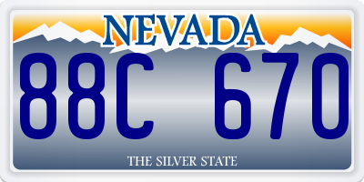 NV license plate 88C670