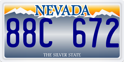 NV license plate 88C672