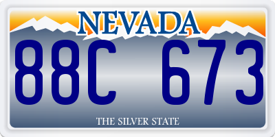 NV license plate 88C673