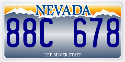 NV license plate 88C678