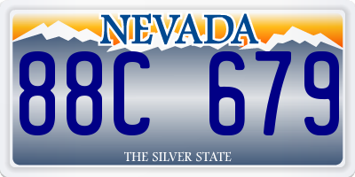 NV license plate 88C679