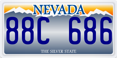 NV license plate 88C686