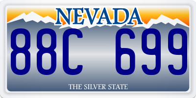 NV license plate 88C699