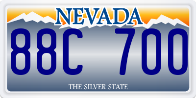 NV license plate 88C700