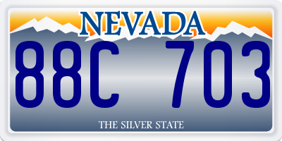 NV license plate 88C703