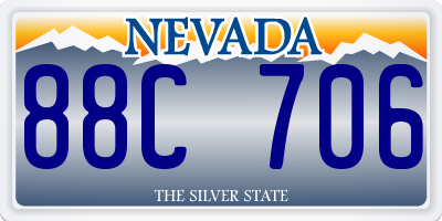 NV license plate 88C706