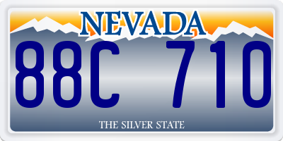 NV license plate 88C710