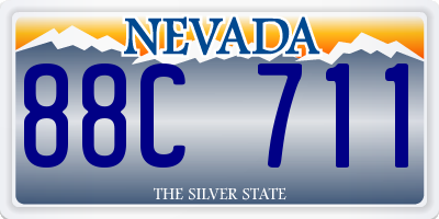 NV license plate 88C711