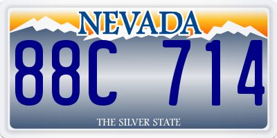 NV license plate 88C714