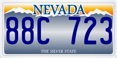 NV license plate 88C723