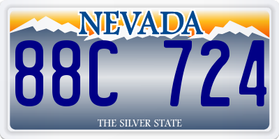 NV license plate 88C724