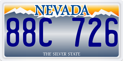 NV license plate 88C726