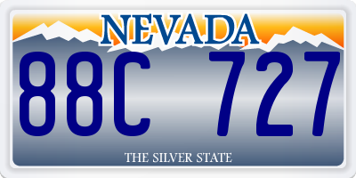 NV license plate 88C727