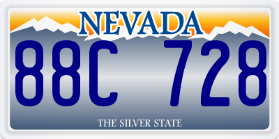 NV license plate 88C728