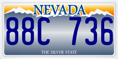 NV license plate 88C736