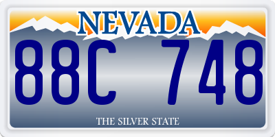 NV license plate 88C748