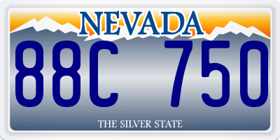 NV license plate 88C750