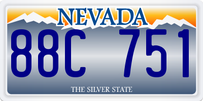 NV license plate 88C751