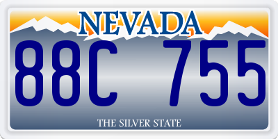 NV license plate 88C755