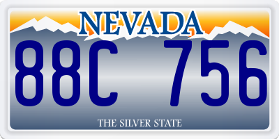 NV license plate 88C756