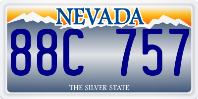 NV license plate 88C757