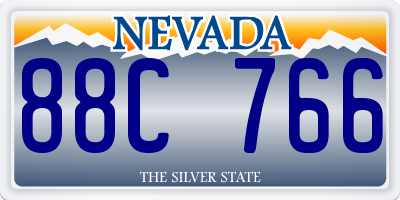 NV license plate 88C766