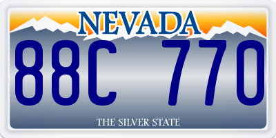 NV license plate 88C770